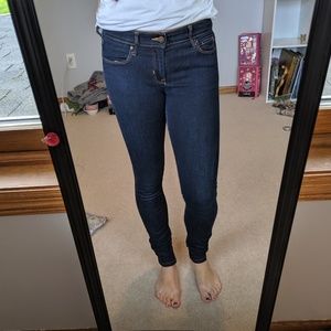Gap skinny jeans dark was, size 25r, barely worn